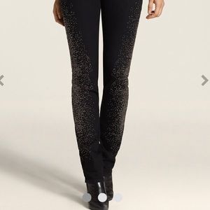 Chico’s so slimming black gold studs jeans Sz 4